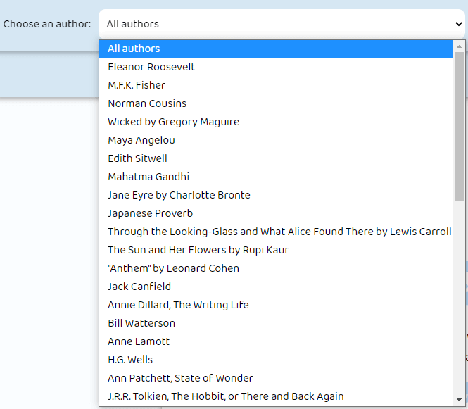 Authors Dropdown