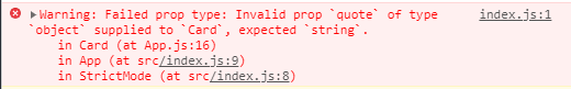 Props type checking error
