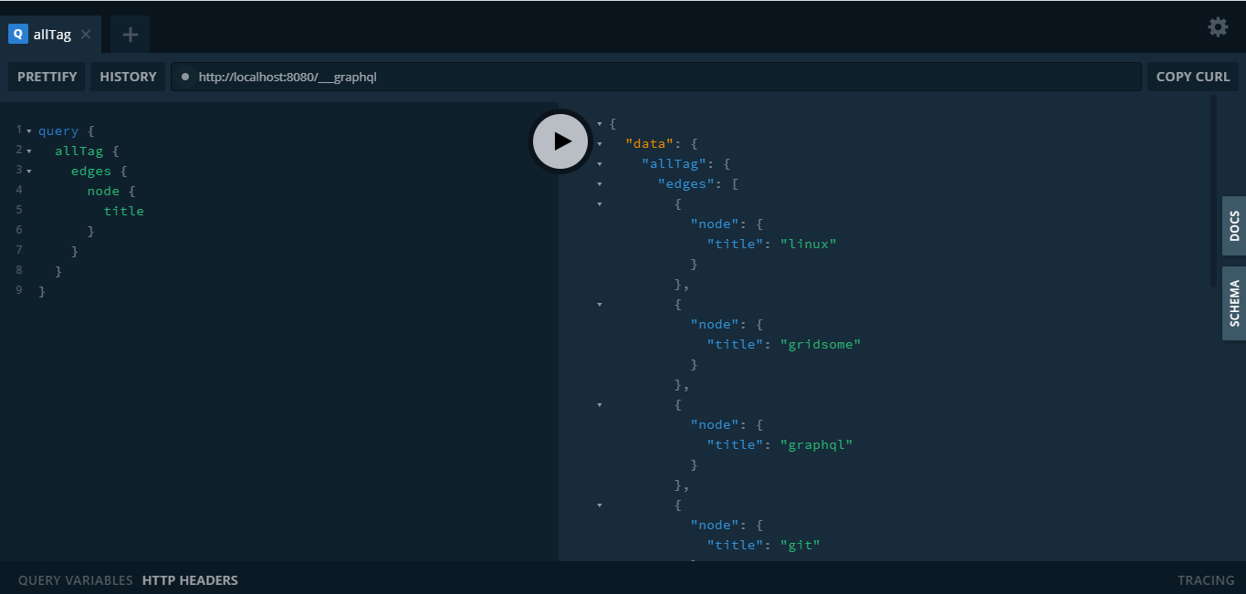 Query tag titles