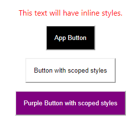 The text and 2 buttons styles in this post.