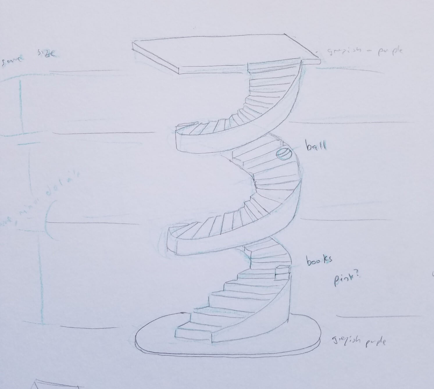 3D stair model sketch